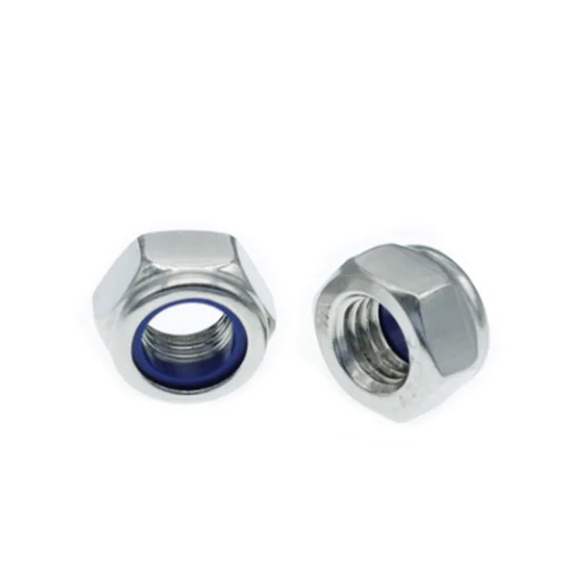 Haiyan DIN985 DIN982 Nylon Insert  Hex Lock Nuts Zinc Plated Alloy Steel Class  8 Class 10 Locking Nut