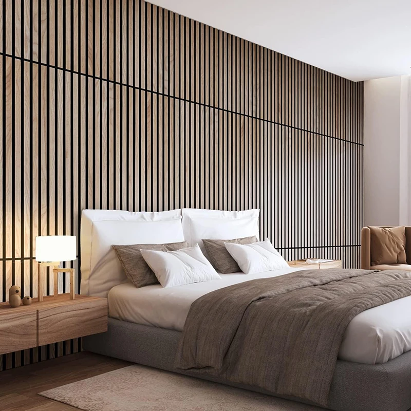 Kasaro Slat Pet Acoustic Panel Acoustic Slat Wall Panels Wall And Ceiling Decoration For Hotel Lobby Decoration