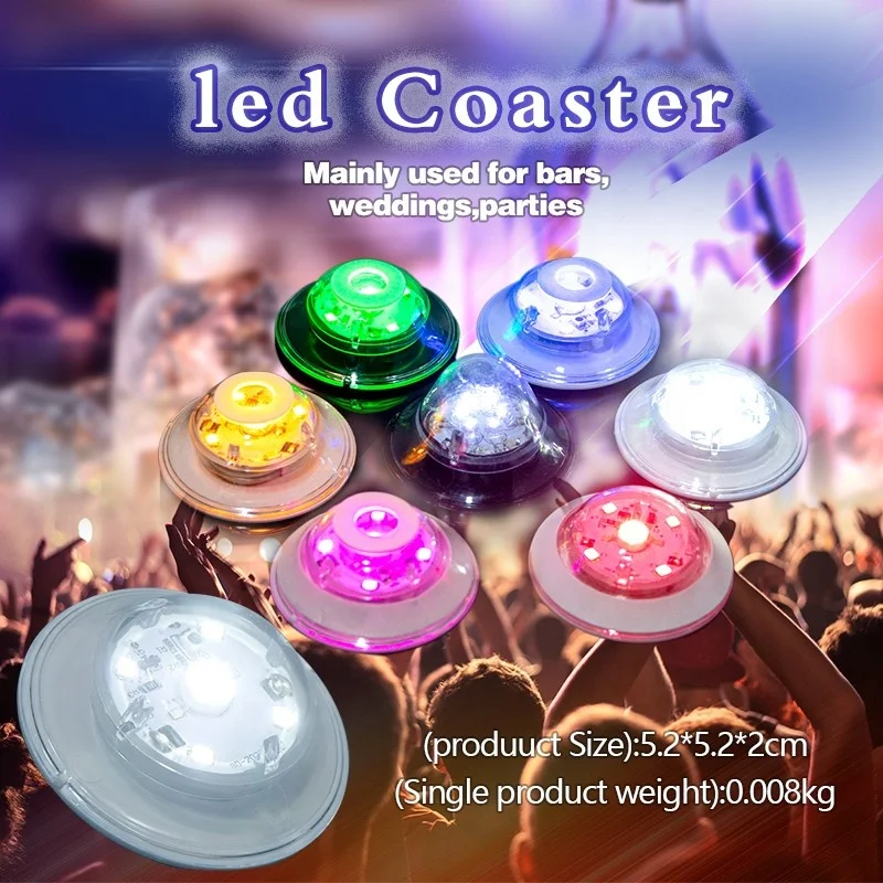 Christmas Party Decoration LED Light-Up Coaster Vodka Wine Bottle Lighting New Design for Festive Mood