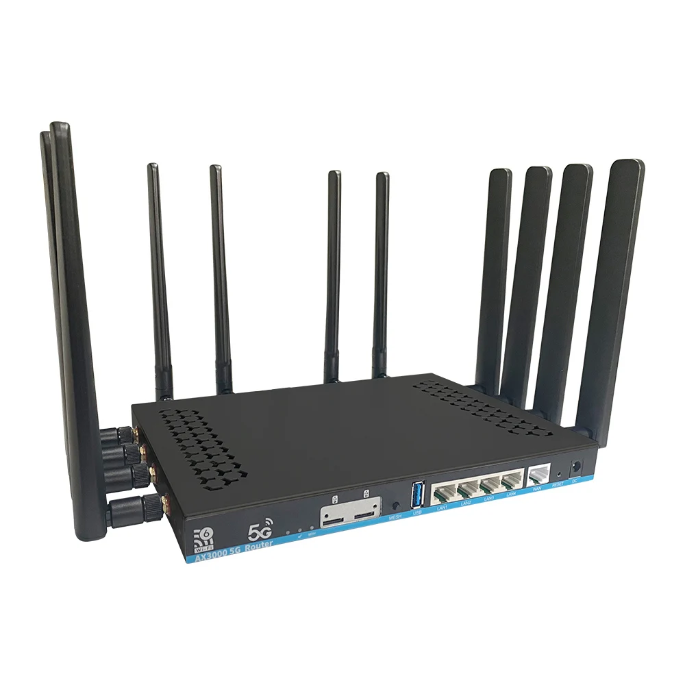 Factory gigabit ethernet ports openwrt wifi enterprise 802.11ax 4g 5g lte wifi6 dual sim router