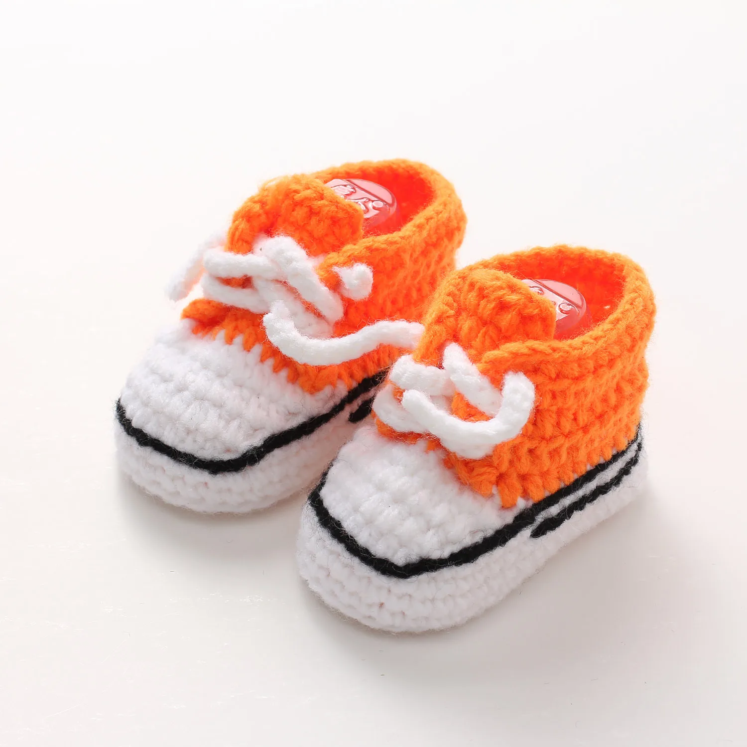 Crochet Neon Green Baby Sneakers Soft Handmade