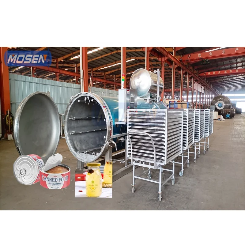 Industrial steam retort sterilizers water spray retort autoclave for canning