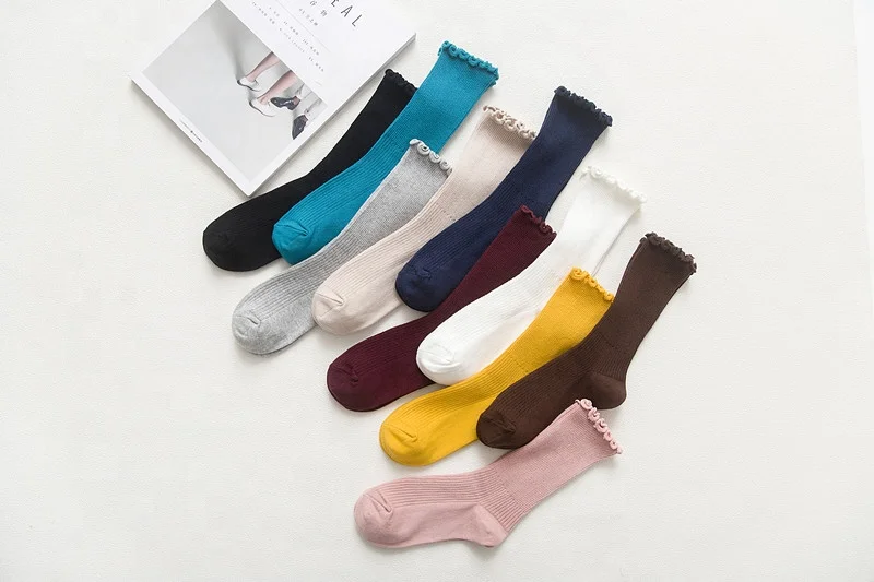 
Wholesale Soft Plain Long Socks Woman Girls Loose Slouch Socks 