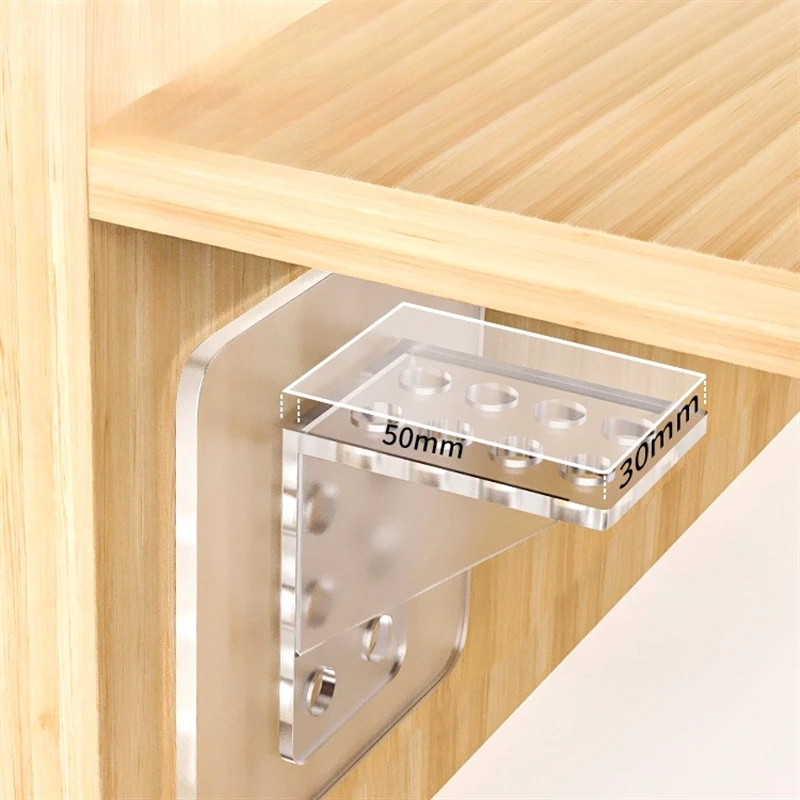 Nail -Free Self-adhesive Separator Plate Holder Trackless Hook Closet Wardrobe Layered Partition Supporter