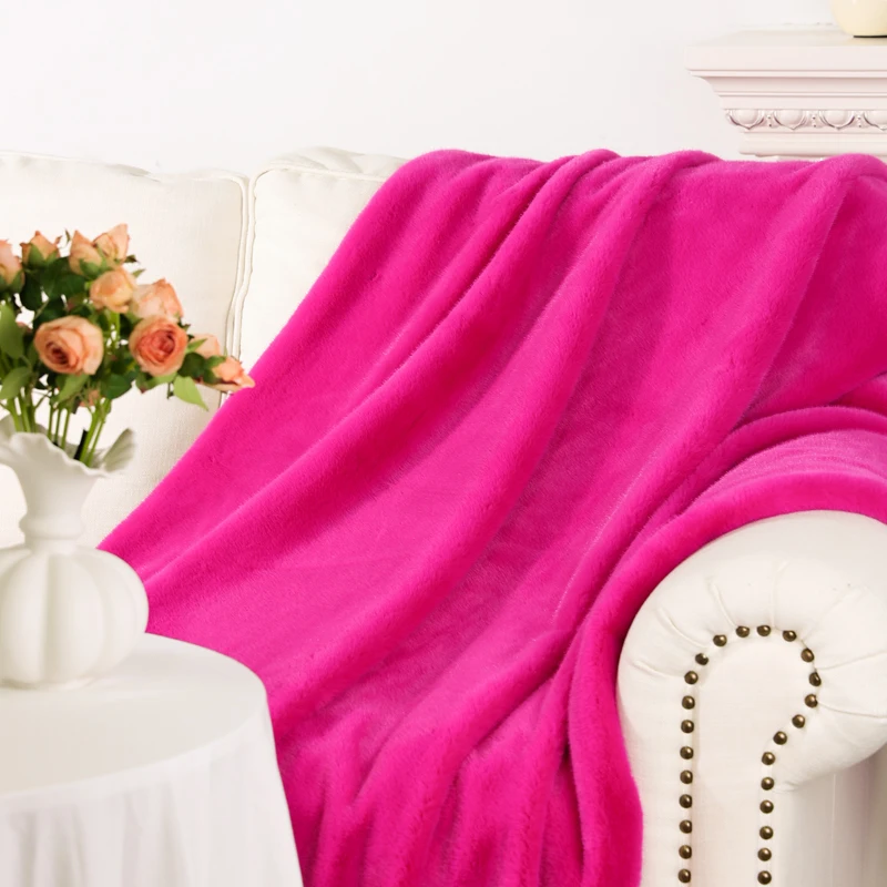 High Quality Home Decor Handmade Solid Color Sheepskin Cushion Faux Fur Throw Pillow