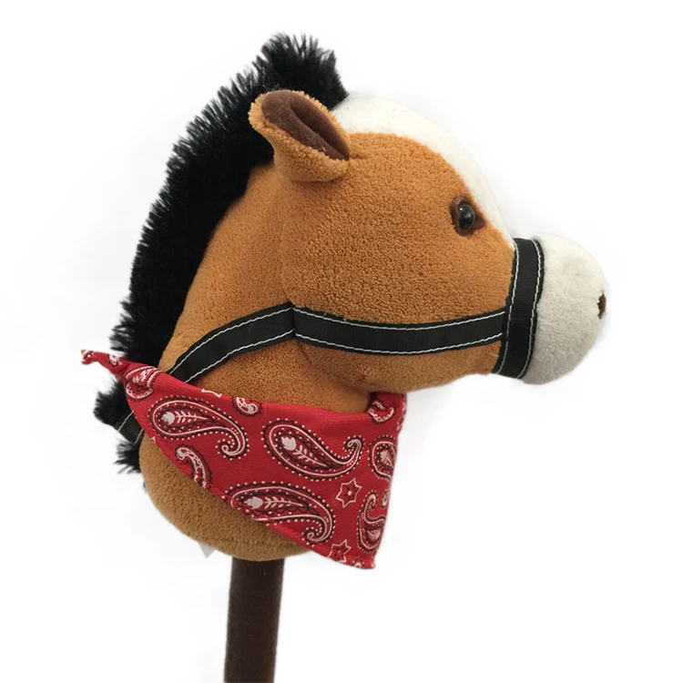 plush stick model horse toys kids baby stick riding horse toy children plush stuffed toys
