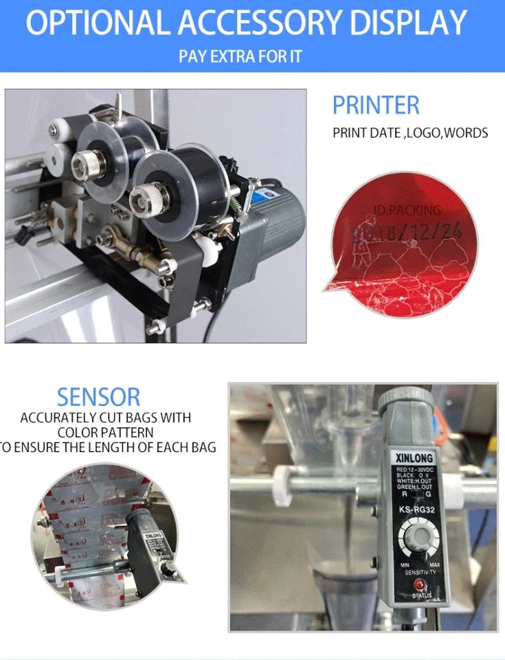 Factory price small automatic peanut nut packing machine with date stamper