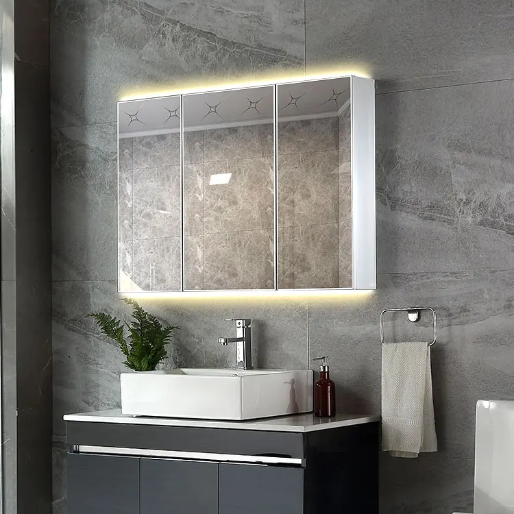 Hot Sale Bathroom Medicine Mirror Cabinet With Light