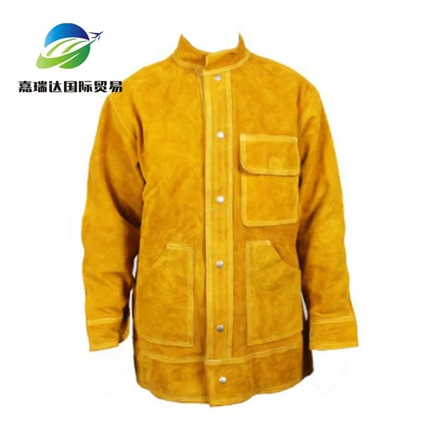 Working Leather cloth Welding Protedctive Clothing Cow split leather welding jackets
