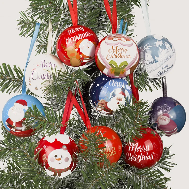 2021 Xmas Candy Jar Hanging Ornaments Balls Items Tree Decoration Supplies Luxury Gifts Ideas Merry Christmas Baubles