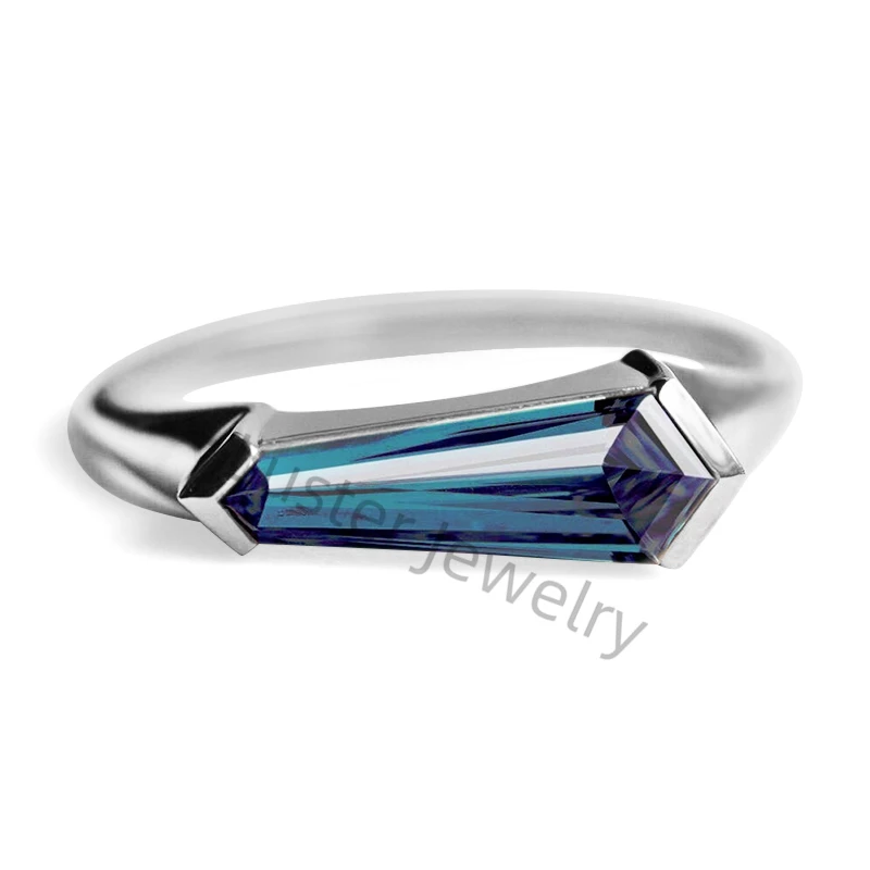 Luster jewellery custom 10/14k moissanite silver 925 alexandrite women rings 18k gold