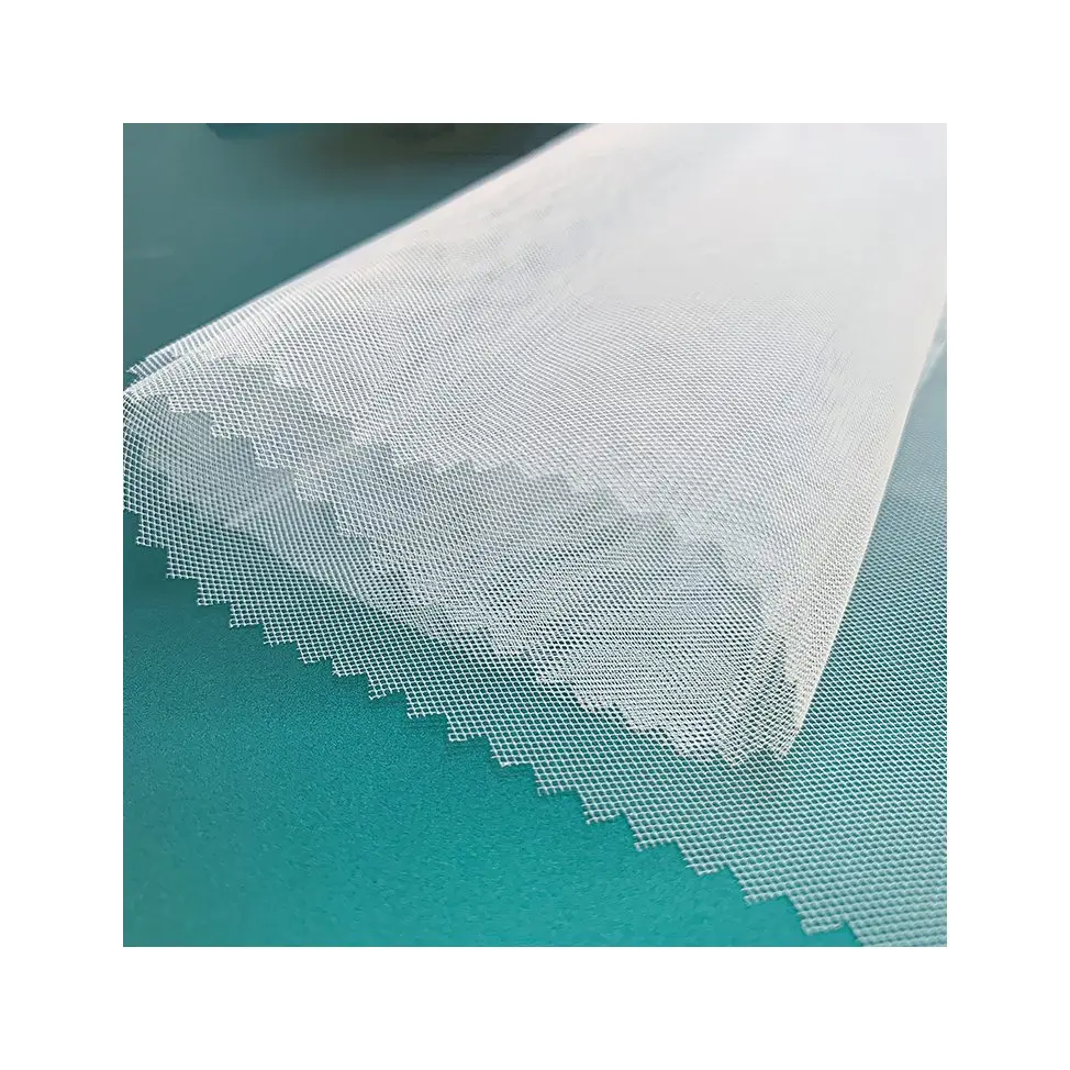 Customized Polyester Microfiber Fabric Activewear Nylon Mesh Tulle Net Fabric For Clothes