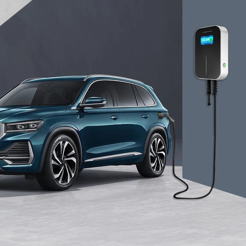 Level 2 AC 3 phase 32a 22kw type 2 wallbox ev electric car charger station