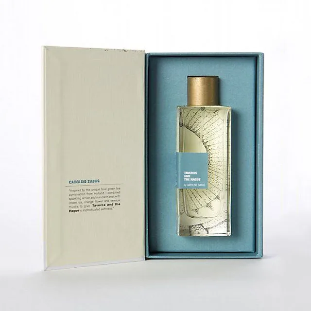 Luxury custom logo printed book type perfume packaging magnetic box