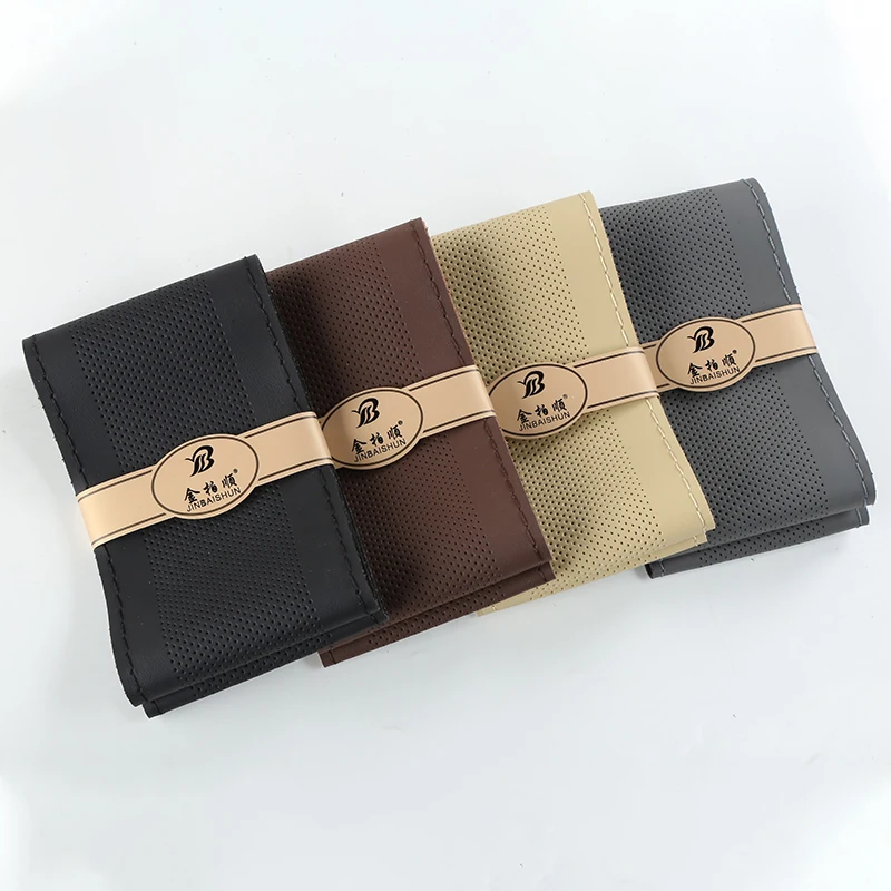 Automobile interior manufacturer direct selling wholesale PU all seasons fashionable hand sewing steering wheel cover