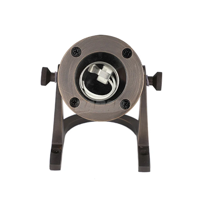 IP68 Antique Bronze Die-cast Brass MR16 GU5.3 Low Voltage Accent Underwater Light Landscape Garden Pool Light Fixture