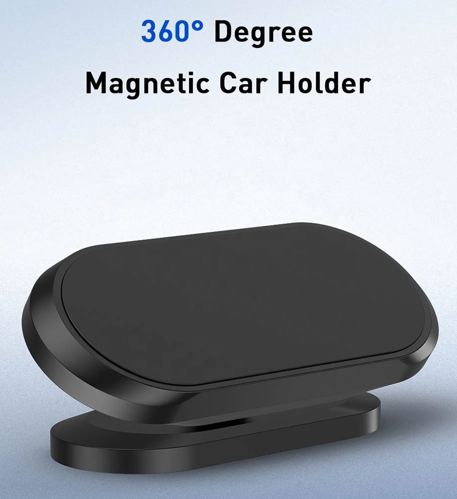 Magnetic Dash Car Mount Phone Holder Rotatable Mini Strip Shape Stand For Huawei Metal Strong Magnet GPS Car Mount