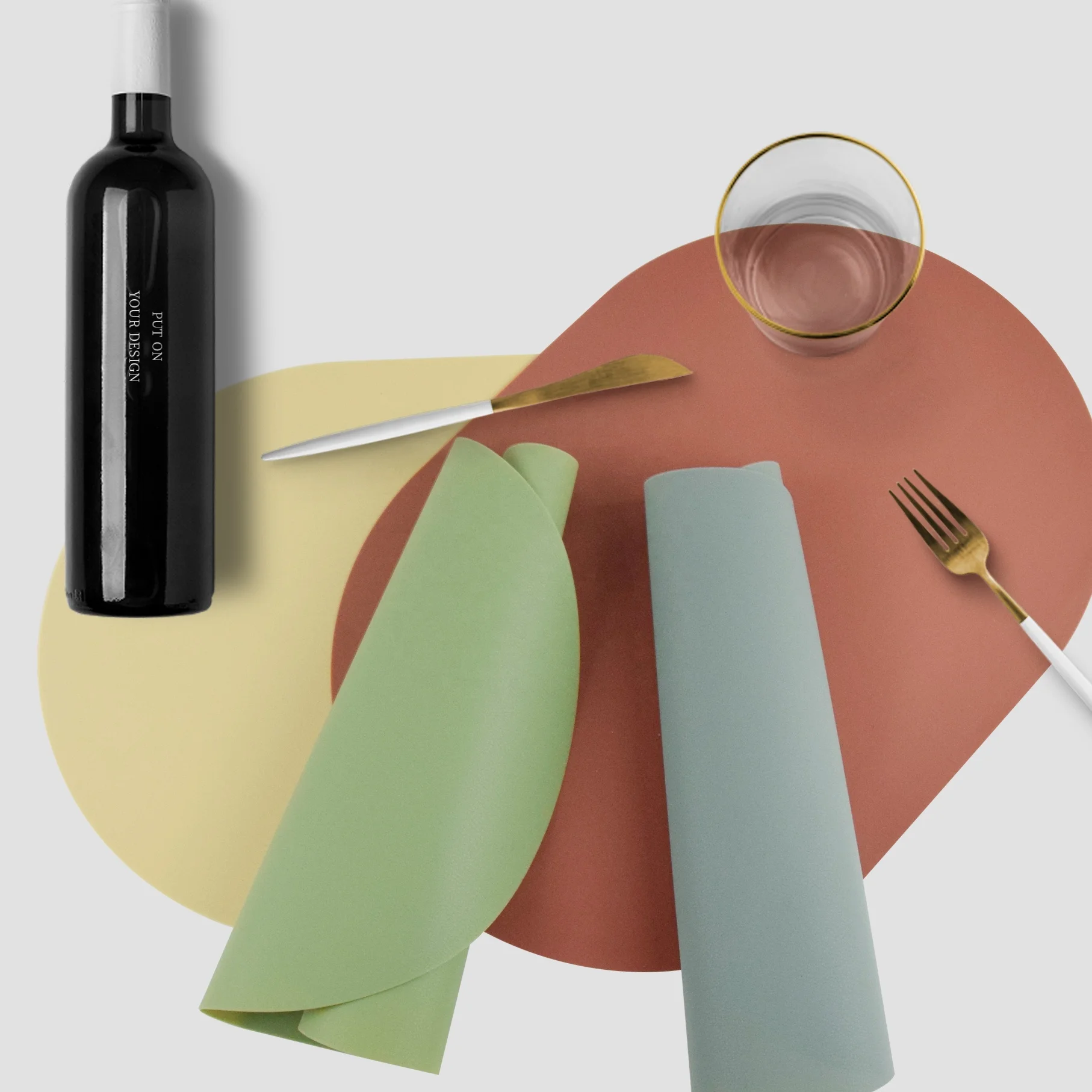 High Quality Place Mats Table Placemat Silicone Place Mats for Decor