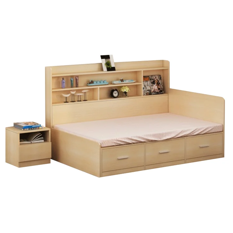 
Wall bed modern wooden furnitures house sofa children bed with bookshelf 