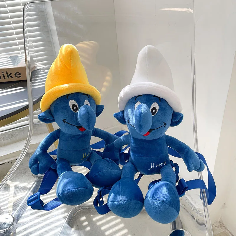 Cartoon smurf stuffed toy blue elf plush doll the smurfs plush hand bags anime plush toys