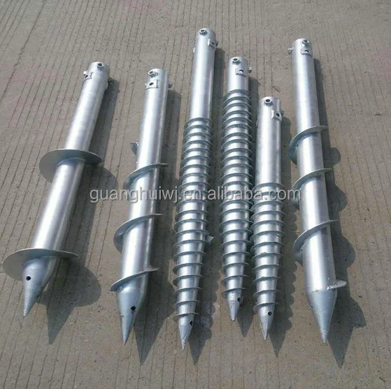 hot dip galvanized ground screw anchor for solar panel mounting system