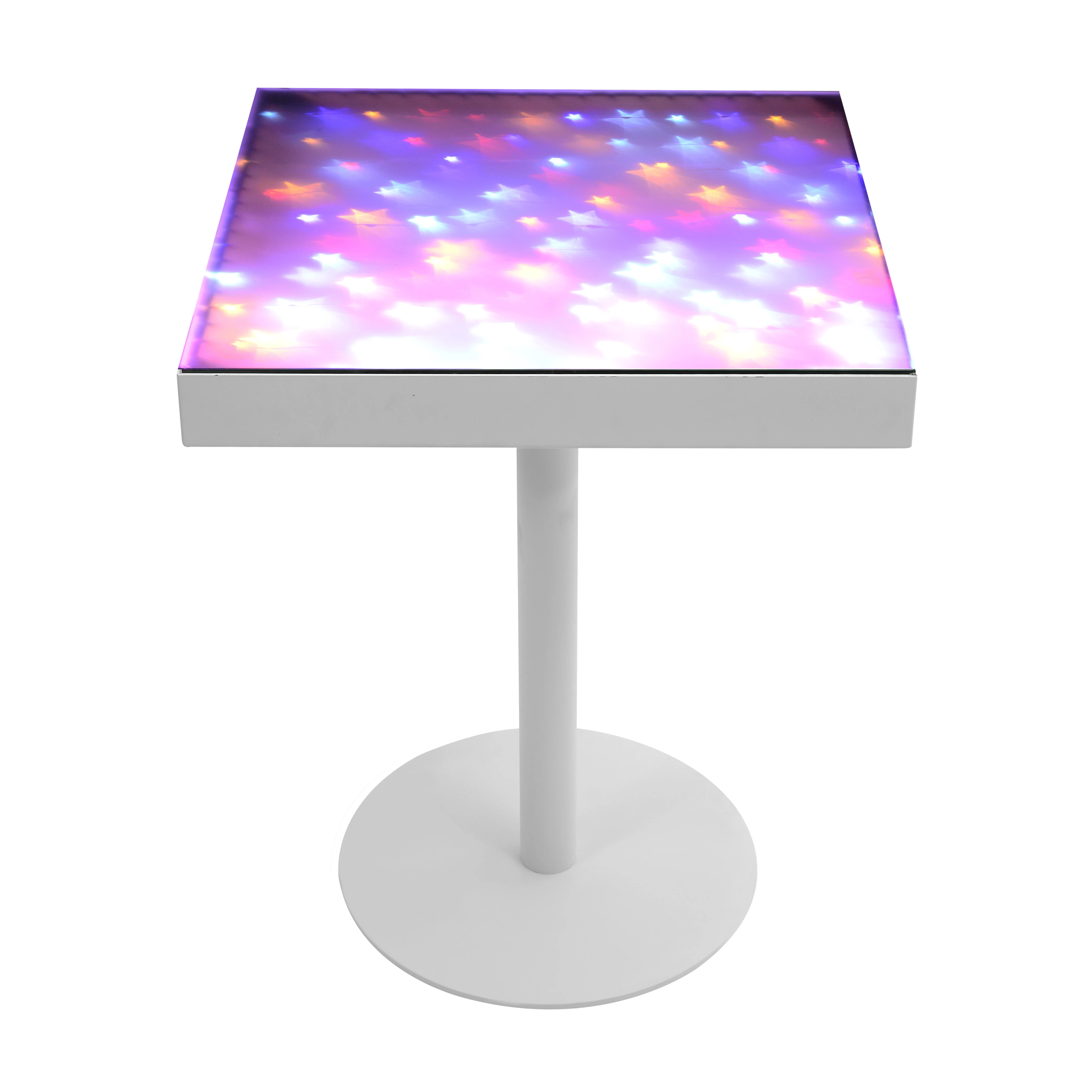 RGB Table Display Box En18 Cminment Venues Starry Sky Lboxesng Led Bar Hot Selling Ktv Bar Furniture Modern Design Square LED Table