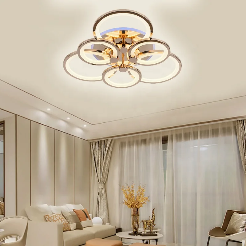 living room bedroom lights designers lighting gold black chandelier lamp round square luxury modern acrylic led ceiling lights