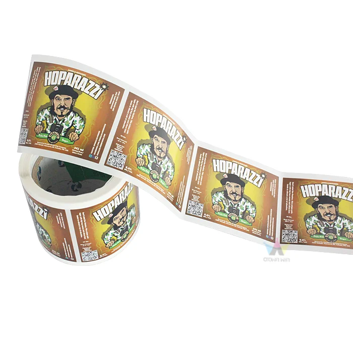 Crown Win Custom logo Matte Laminated Synthetic Polyester Paper Glossy Adhesive Batch Cartoon Game Character Label Paster Decals