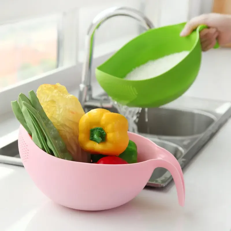 Factory Thickened Belt Filter Strainers For Draining Pasta Vegetables Fruits Rice Cleaning Spoon