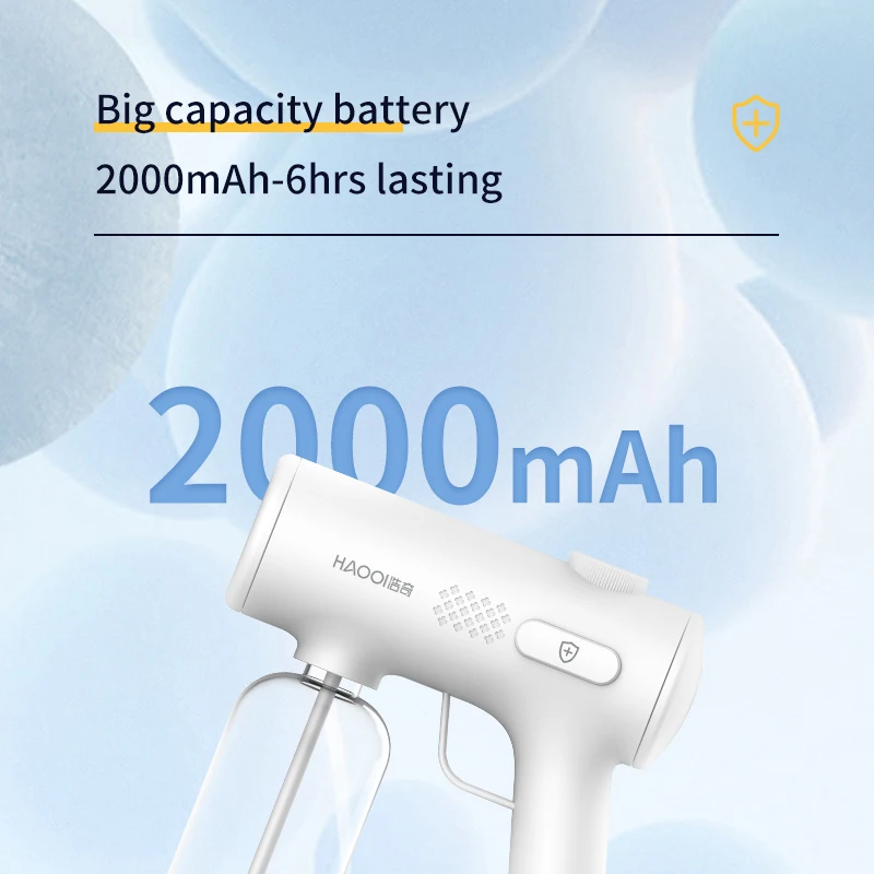 New Patent Wireless 286ml Disinfects Rechargeable Battery Blue Light Sanitizer Mist Sprayer Nano Spray Gun