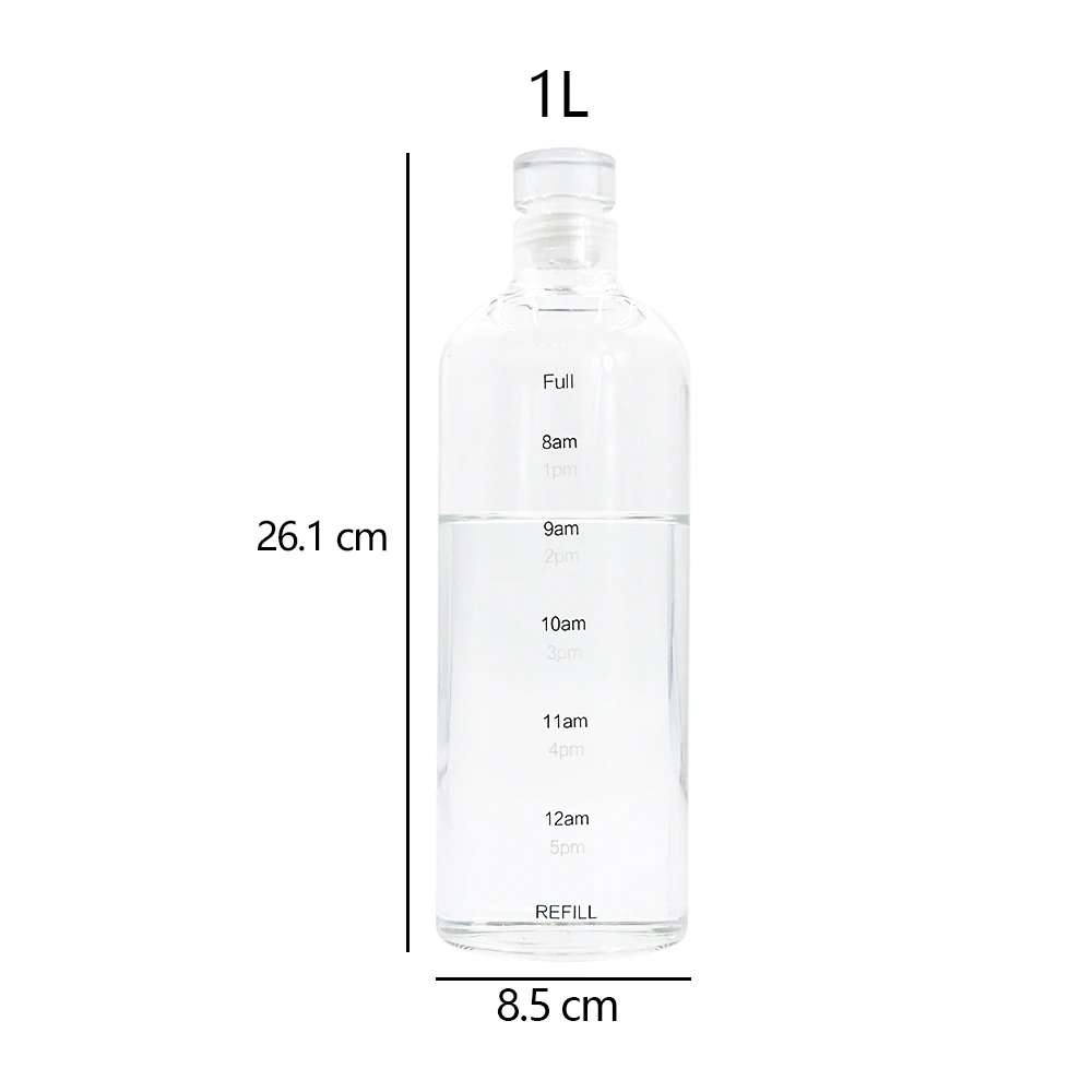 Wholesale 1L High Borosilicate Clear Sealed Glass Bottle Cold Extraction Cold Bubble Tea Bottle
