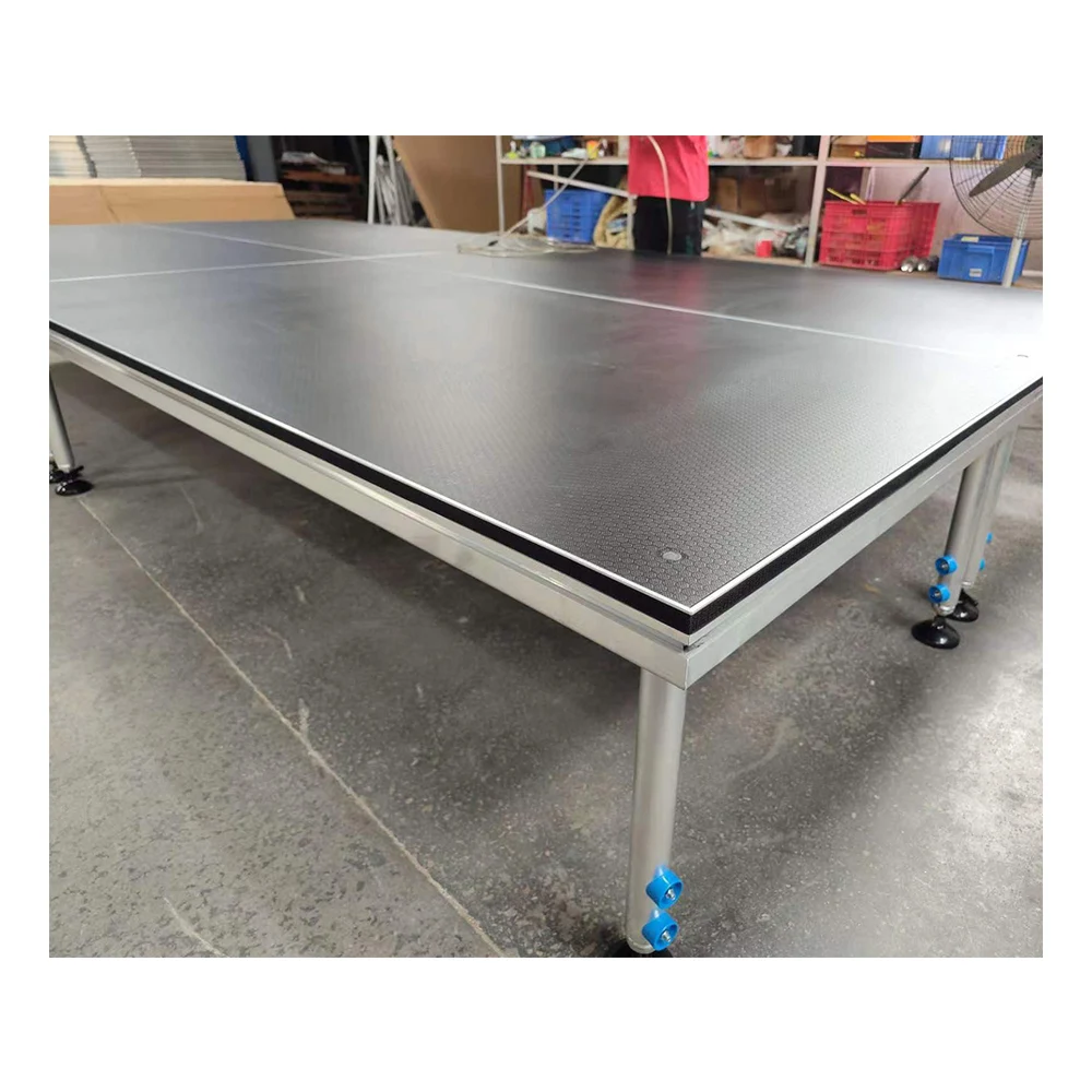 Kindawow Aluminum Adjustable Event Stage with Skirt Cheap Portable Stage Mini Stage Platform with Curtain