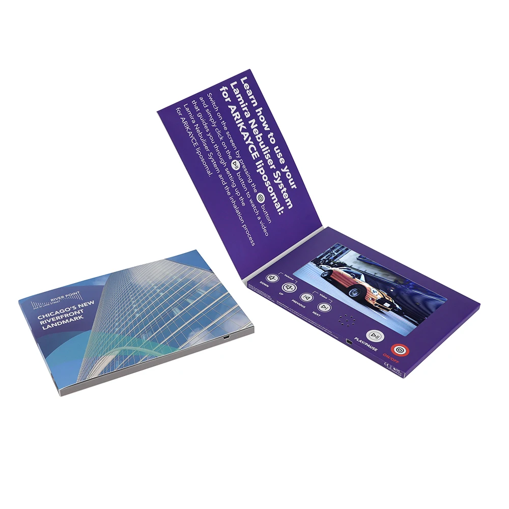 
7 inch lcd screen video brochure 
