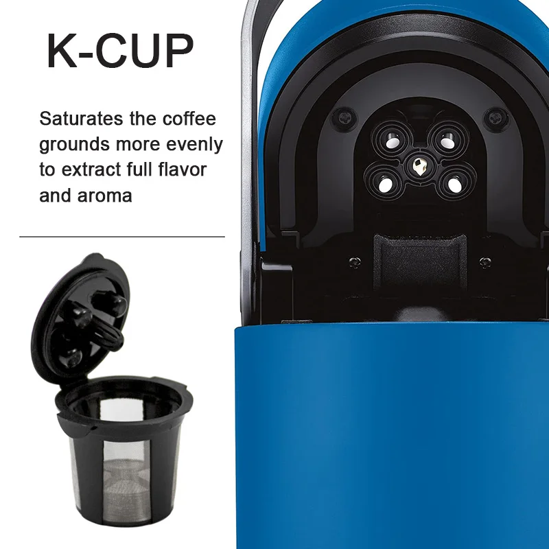 2024 HSJ Reusable K Cups Universal Reusable Coffee Filters with Food Grade 304 Stainless Steel Mesh Eco-Friendly Coffee Filters