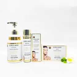 High Quality Low MOQ Collagen Fast Action Whitening Anti Taches Set Remove Stretch Mark Beauty Skin Care Set