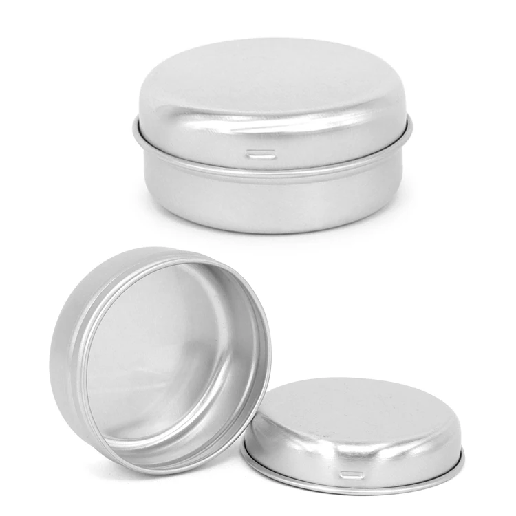 1oz round aluminum lip balm slide tin round lip balm pocket tin Aluminum Metal Packaging Cosmetic Tin Can