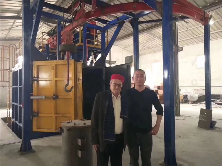 Hot sell Sand blast room sand blasting booth sandblasting equipment with Top electric hoist