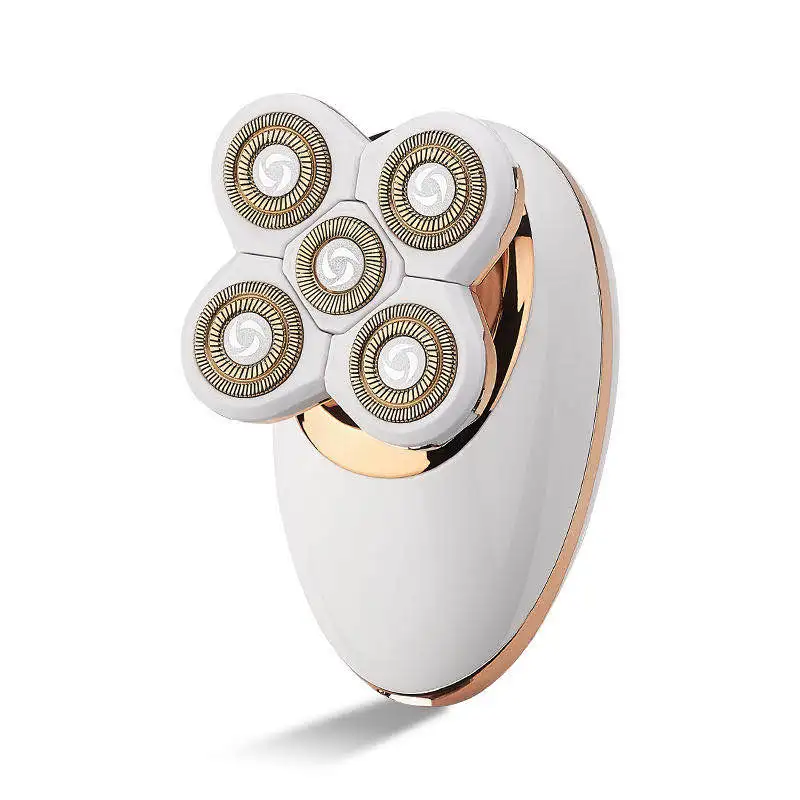 
Digit display Rotary Razor Beard Nose Hair Trimmer Face USB charging5 Shaver Heads LED Electric Shaver Razor for Men 