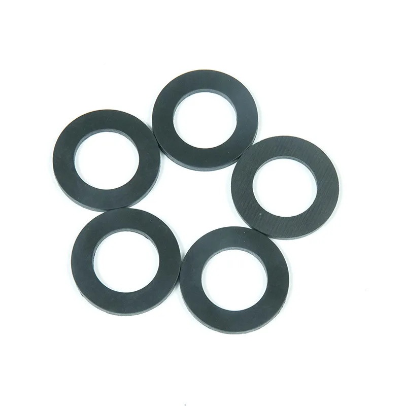 Custom PTFE Black Rubber Gasket Heat-Resistant Round Flange Flat Gasket Oil Seal
