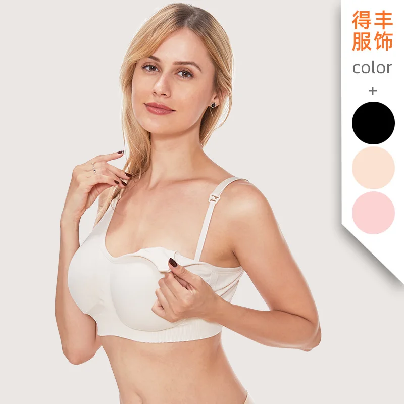High Quality Plus Size Nursing Bra Seamless Jelly Glue Breastfeeding Underwear Maternity Bra Push Up
