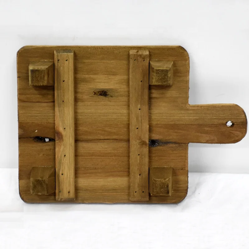 Wholesale Custom Rustic Vintage Wood Pedestal Stand Riser Wood Tray Wood Risers For Display