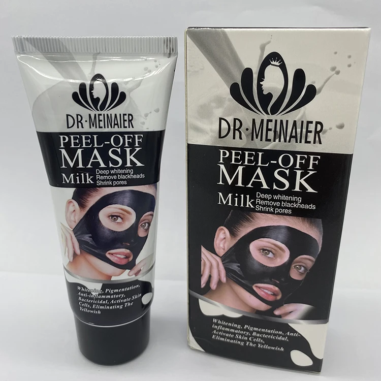 OEM ODM Organic Blackhead  Peel Off Charcoal Black Facial Mask For Facial Skin Cleanser Milk Peel off Mask