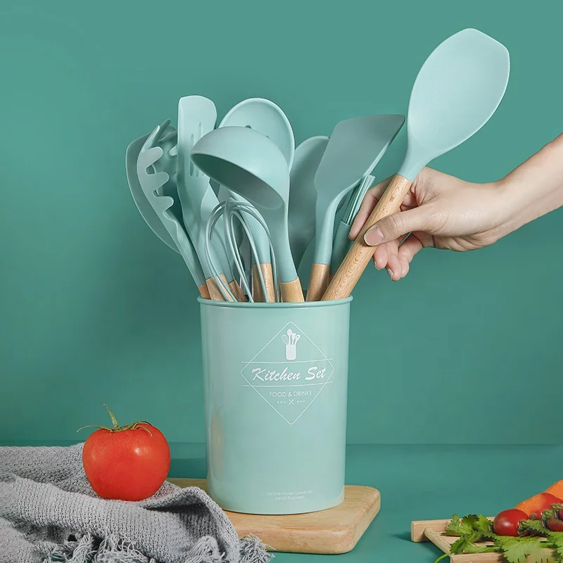В наличии 12 шт набор кухонных принадлежностей Food Grade силиконовые кулинарные принадлежности для