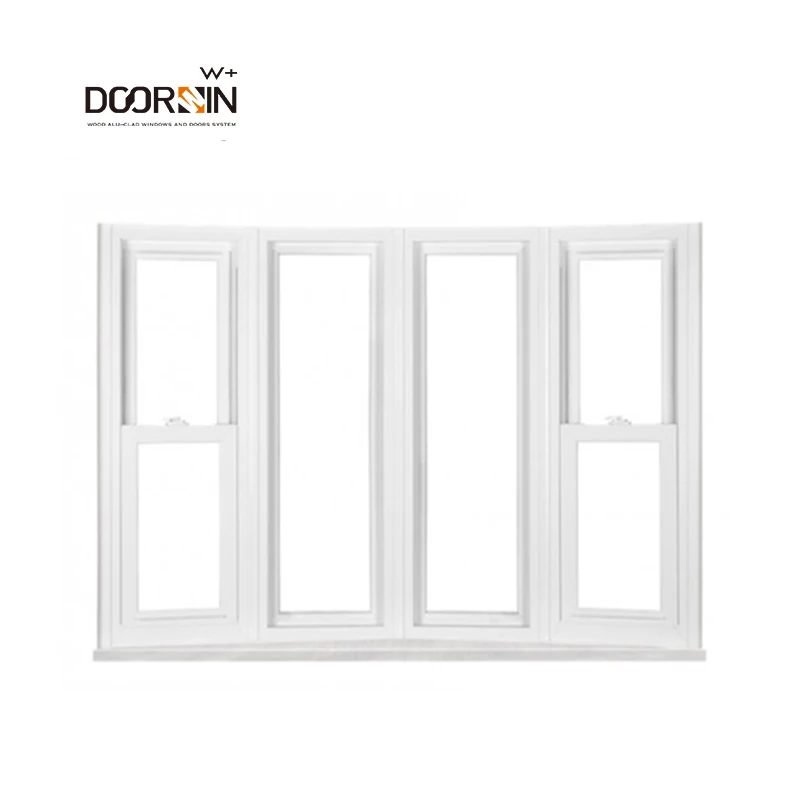 Hot Selling NFRC Certified Aluminum Garden Bay Window Hurricane Impact Sound Proof Double Glazed Wooden Windows