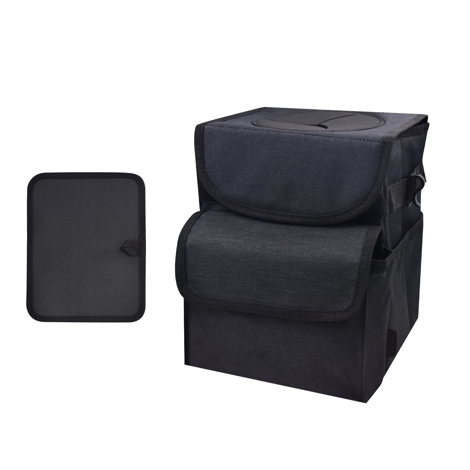 2024 portable high road trashstash push-close lid design car SUV truck seat back waterproof trash bin car garbage  bag