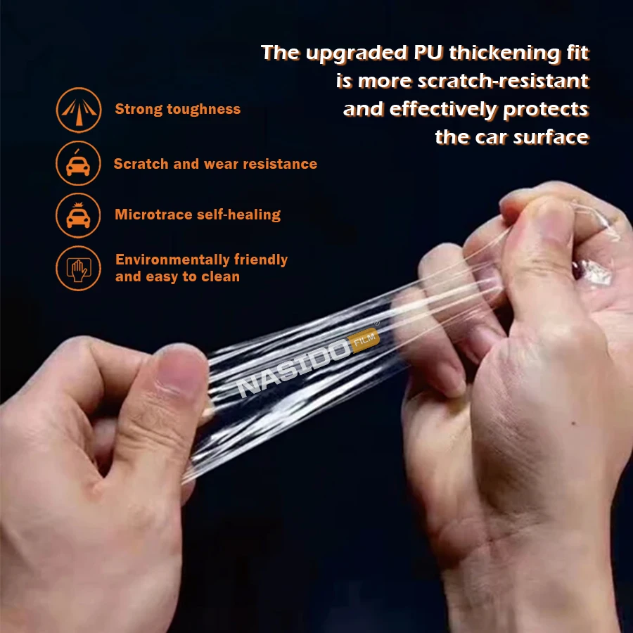 NASIDO TPU 6.5mil High Gloss Clear PPF Protective Film Self-Adhesive Anti-Scratch Body Paint for Cars