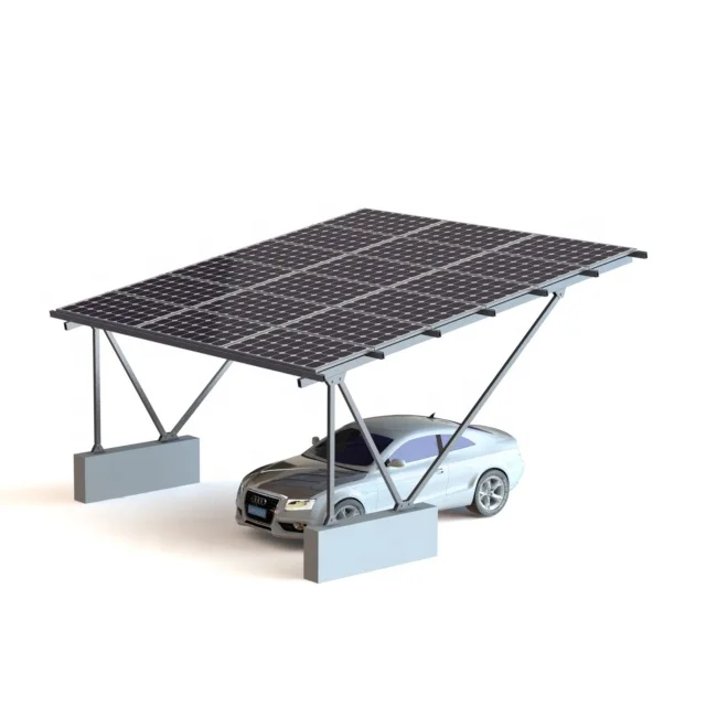 Car park rooftop solar panel install racks aluminum frame waterproof solar bracket single row pv parking structure