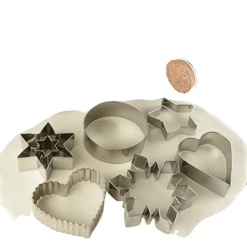 
Factory direct DIY vegetable and fruit rice ball cutting cake Mu Si baking mold wholesale stainless steel biscuit mold 