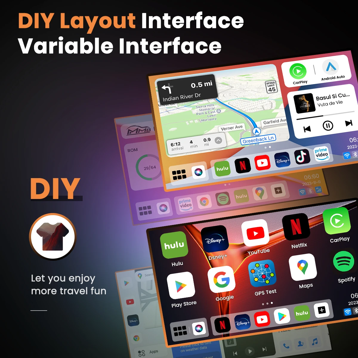 Joyeauto MMB Qualcomm6225 8+128GB Android 13 Carplay Smart Ai Box Media USB Adapter for Porsche Macan Cayenne Panamera Universal
