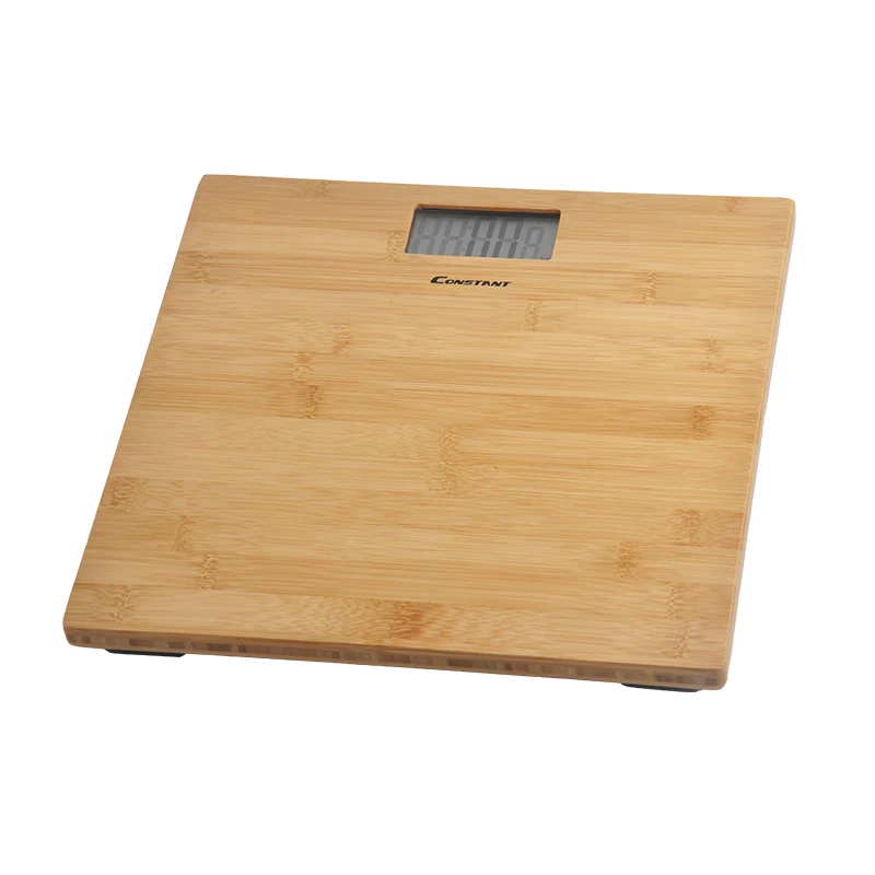 Constant-3028A 180kg/100g Household square bamboo board material solid wood  large surface bathroom Personal Weighting Scale